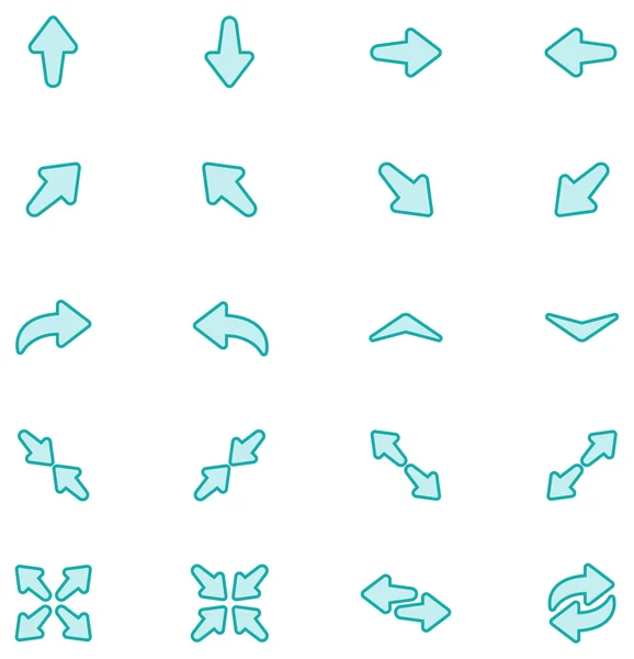 Pijl pictogrammenset — Stockvector