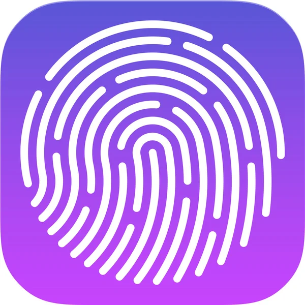 ID app icon. Fingerprint — Stock Vector