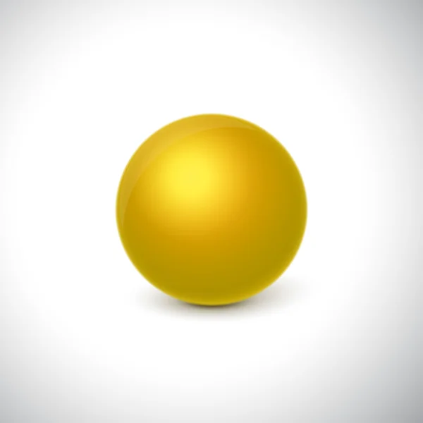 Glossy yellow sphere — Stock Vector