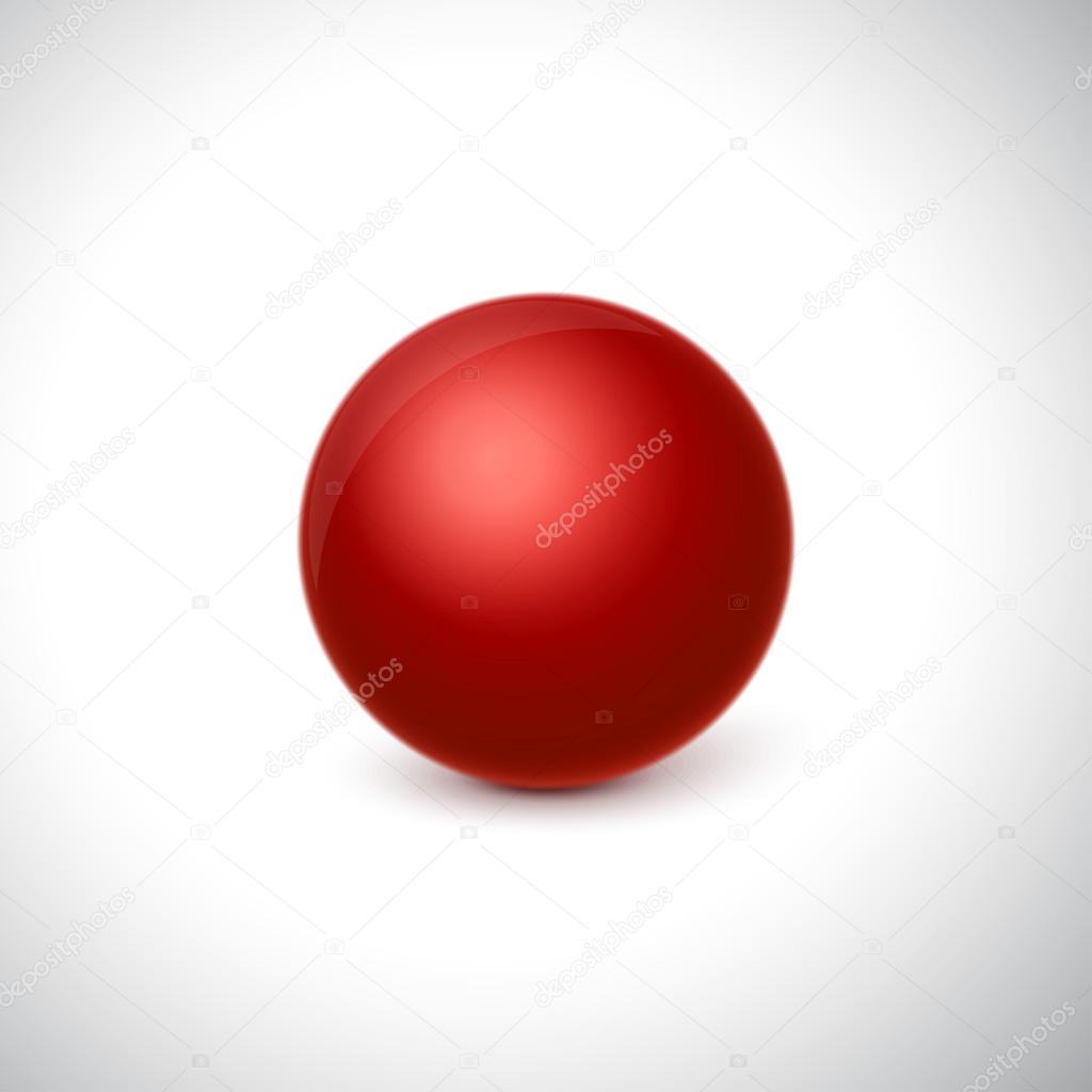 Glossy red sphere