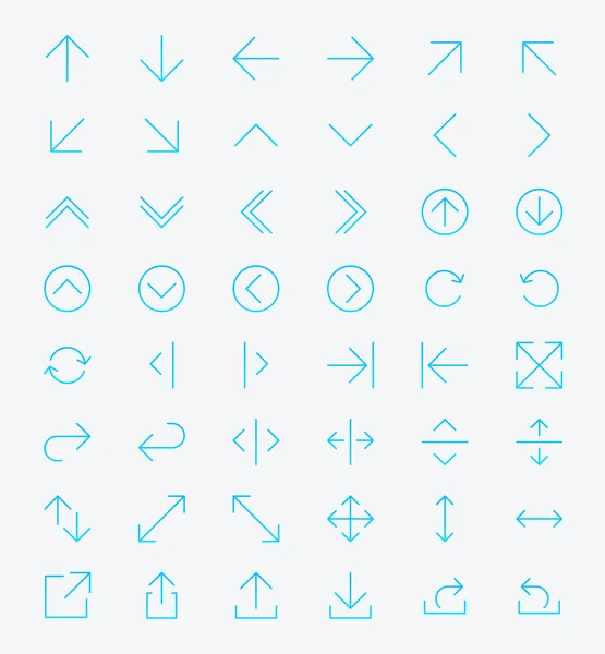 Jeu d'icônes Line Arrow. Vecteur — Image vectorielle