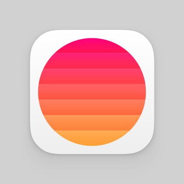 Renkli app simgesi. Vektör şablonu