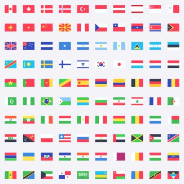 Dünya bayrağı. vektör simgeler