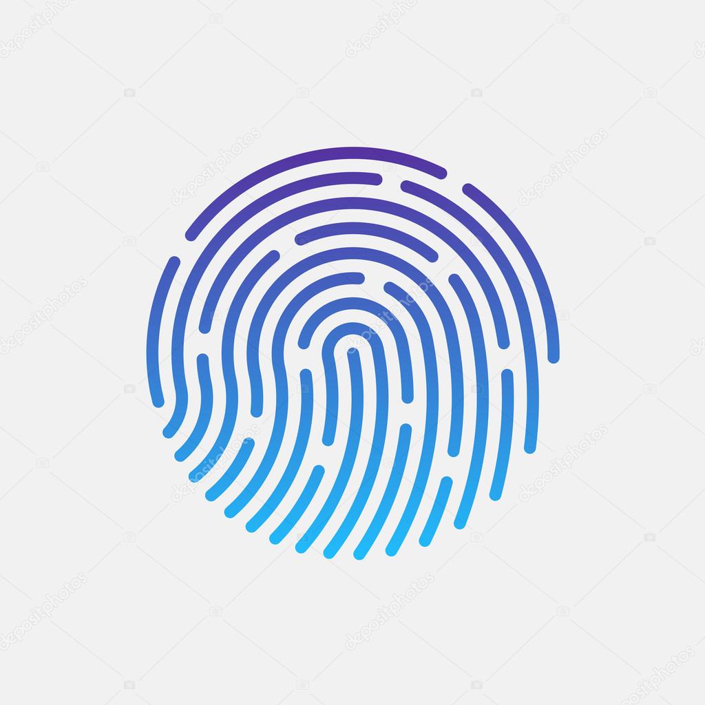 ID app icon. Fingerprint vector illustration