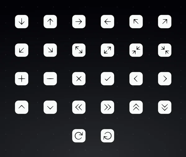 Conjunto de iconos de flechas. Vector — Archivo Imágenes Vectoriales