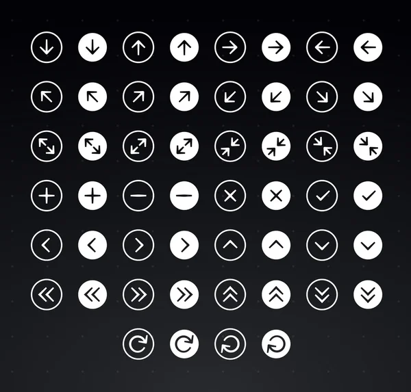 Conjunto de iconos de flechas. Vector — Archivo Imágenes Vectoriales