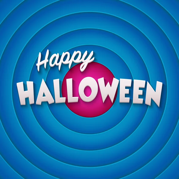 Film die eindigde op scherm met Happy Halloween label. Vector — Stockvector