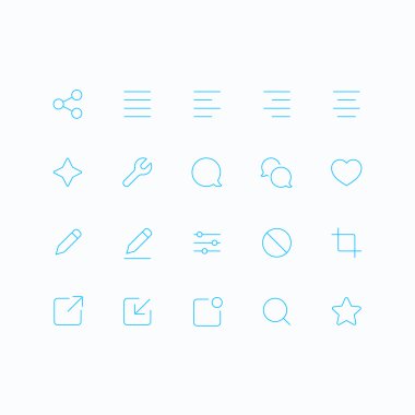 Web ve mobil için anahat vektör simgeler. 1 piksel kontur ve 60 x 60 çözünürlük ince.