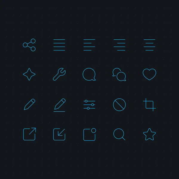 Desenhe ícones vetoriais para web e mobile. Curso fino de 1 pixel e resolução 60x60 . — Vetor de Stock