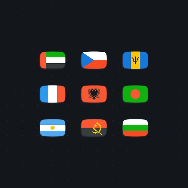 Vlag van de wereld. vector iconen — Stockvector