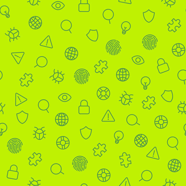 Security icons seamless pattern. Vector background