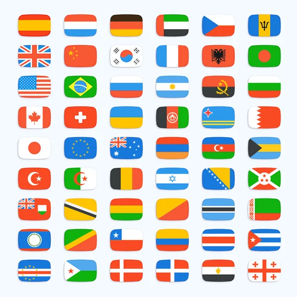 Flag of world. Vector icons — Stock Vector