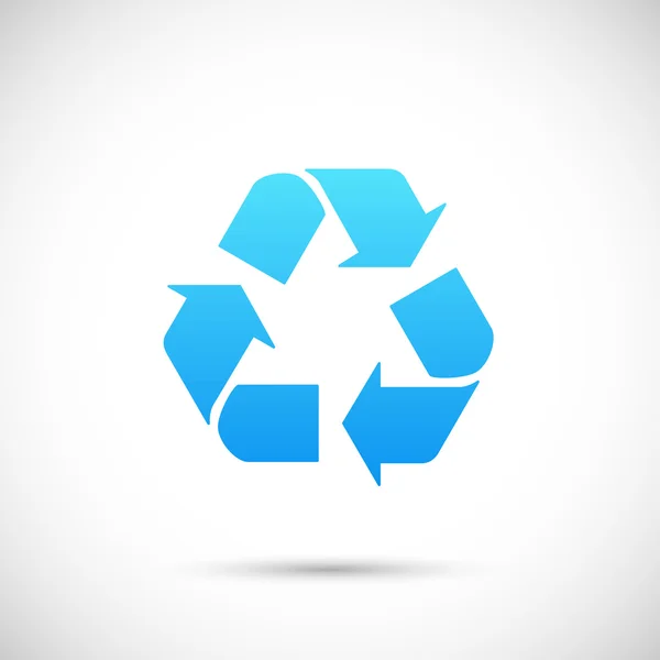 Recycle ondertekenen. Vector pictogram geïsoleerd op witte achtergrond — Stockvector