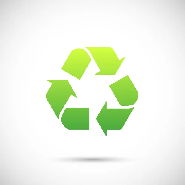 Recycling-Zeichen. Vektor-Symbol isoliert auf weißem Hintergrund — Stockvektor