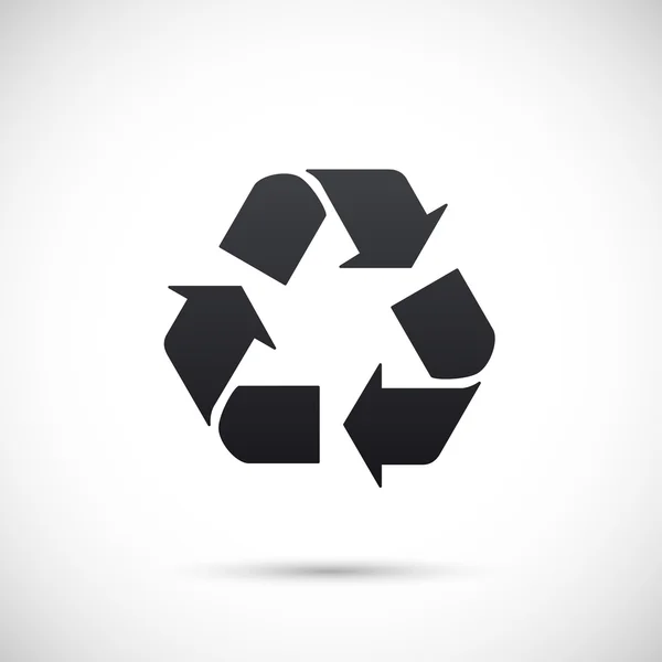 Signo de reciclaje. Icono vectorial aislado sobre fondo blanco — Vector de stock