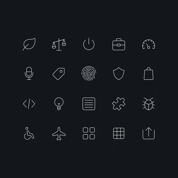 Décrivez les icônes vectorielles pour le web et le mobile — Image vectorielle