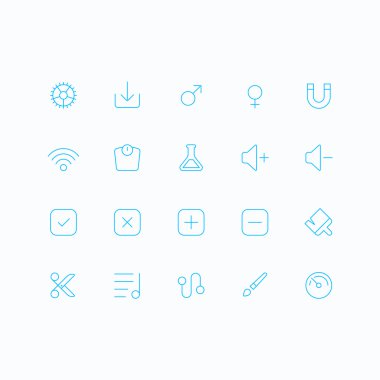 Web ve mobil için anahat vektör simgeler. 1 piksel kontur ve 60 x 60 çözünürlük ince.