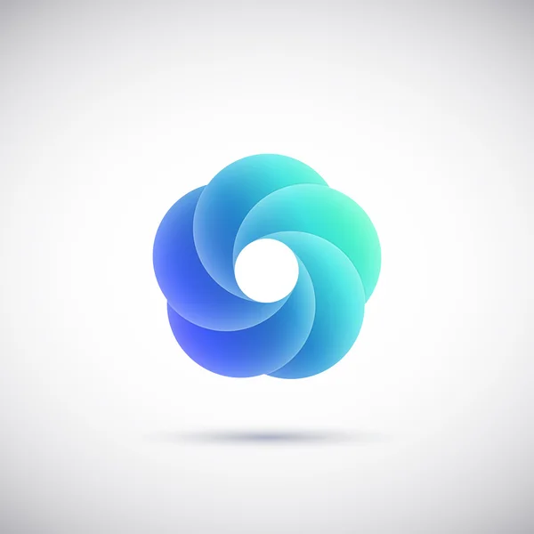 Logotipo de onda abstracta. Ilustración vectorial — Vector de stock