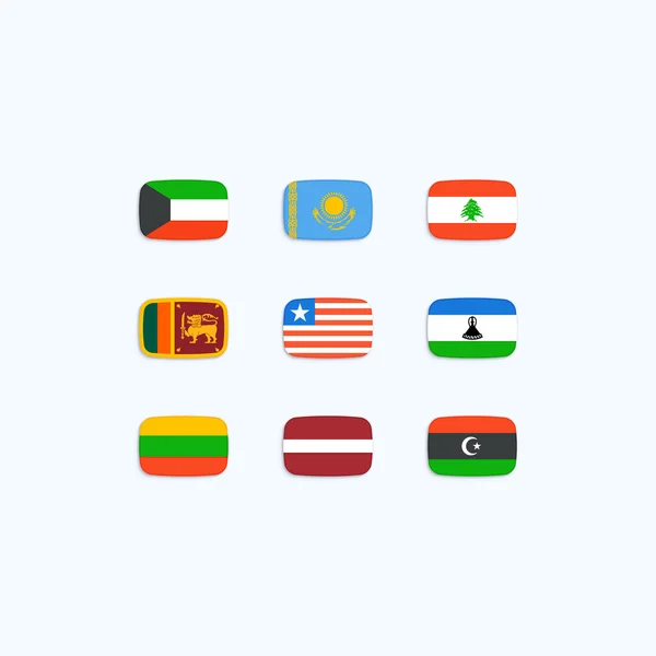 Drapeaux du monde — Image vectorielle