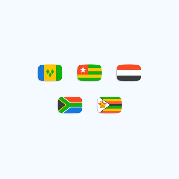 世界的旗子 — 图库矢量图片