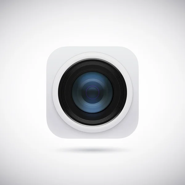 3D objektifi fotoğraf kamera app simgesi — Stok Vektör