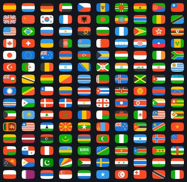 Bandera del mundo — Vector de stock