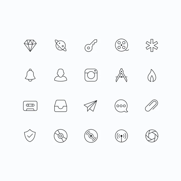 Outline vector icons for web and mobile — Stock Vector