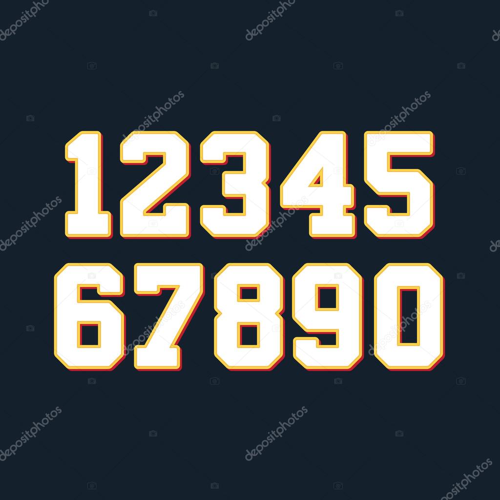 Basketball numbers set