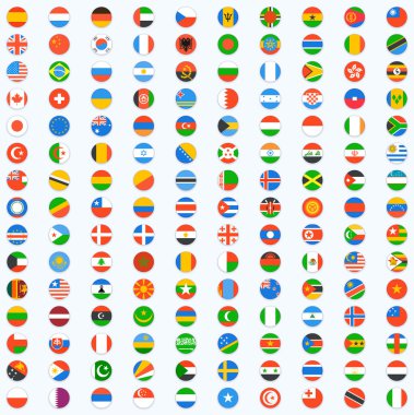 Dünya bayrağı. vektör simgeler