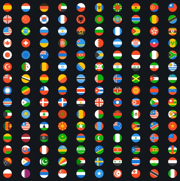 Flagge der Welt. Vektorsymbole — Stockvektor