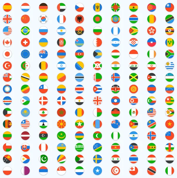 Bandiera del mondo. Icone vettoriali — Vettoriale Stock