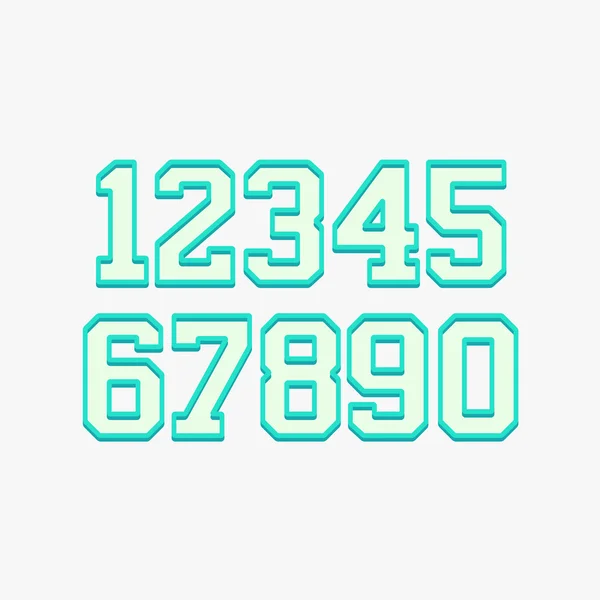 Basketball numbers set — Stock Vector