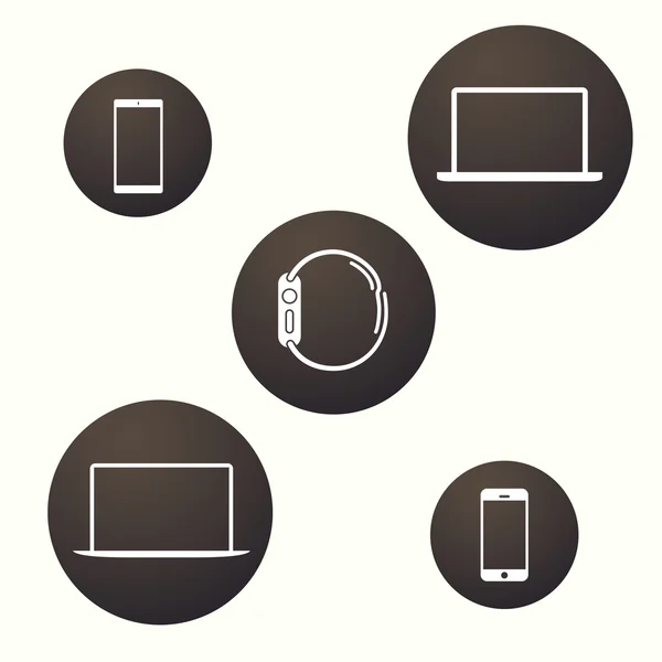 Digital devices icons, vector illustration — Stock Vector