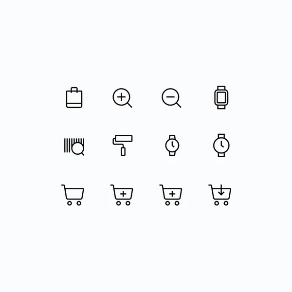 Outline vector icons for web and mobile — Stock Vector