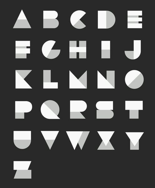 Geometric Paper Alphabet