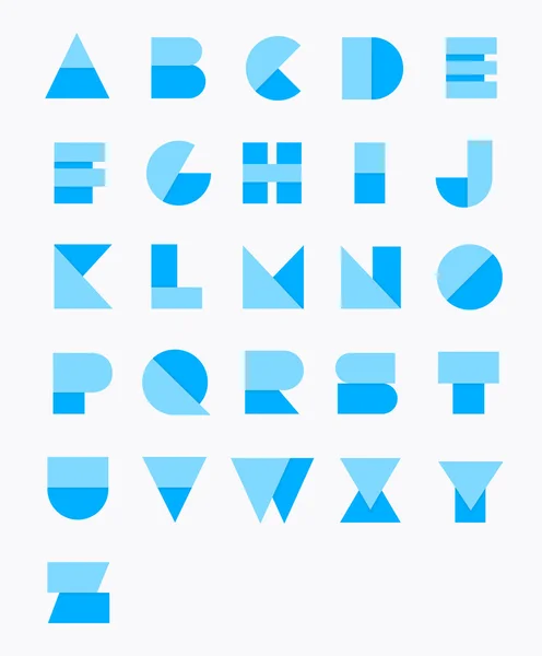 Geometrické papírové abeceda — Stockový vektor