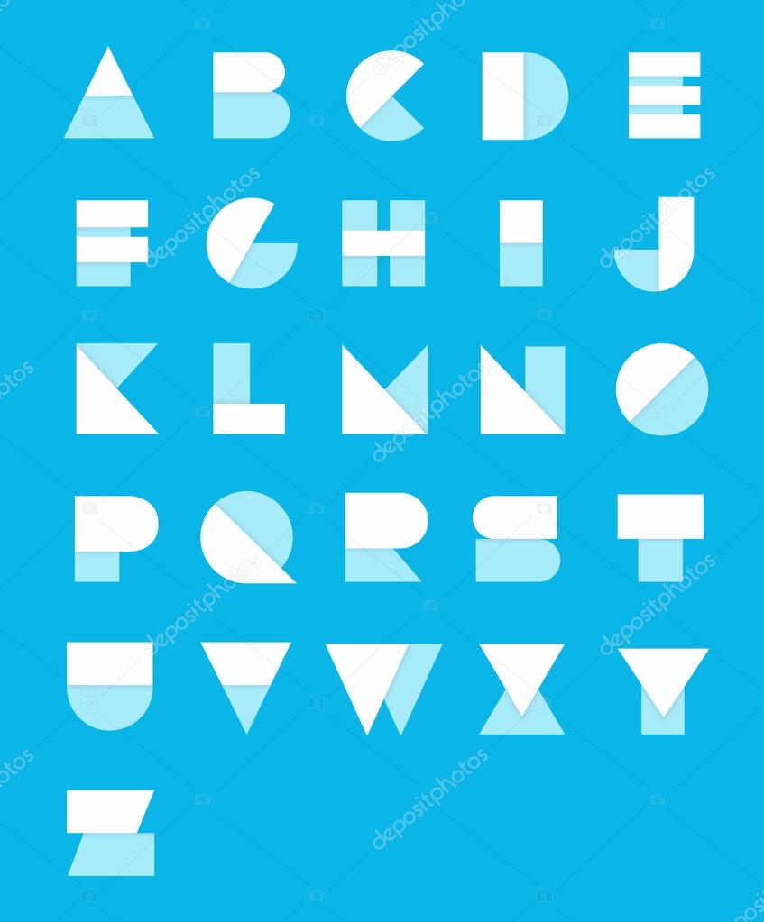Geometric Paper Alphabet