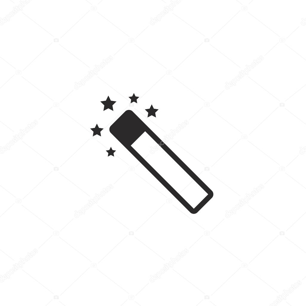 Magic wand vector outline icon