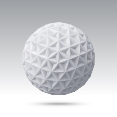 Üçgen yüzler ile soyut vektör Küre