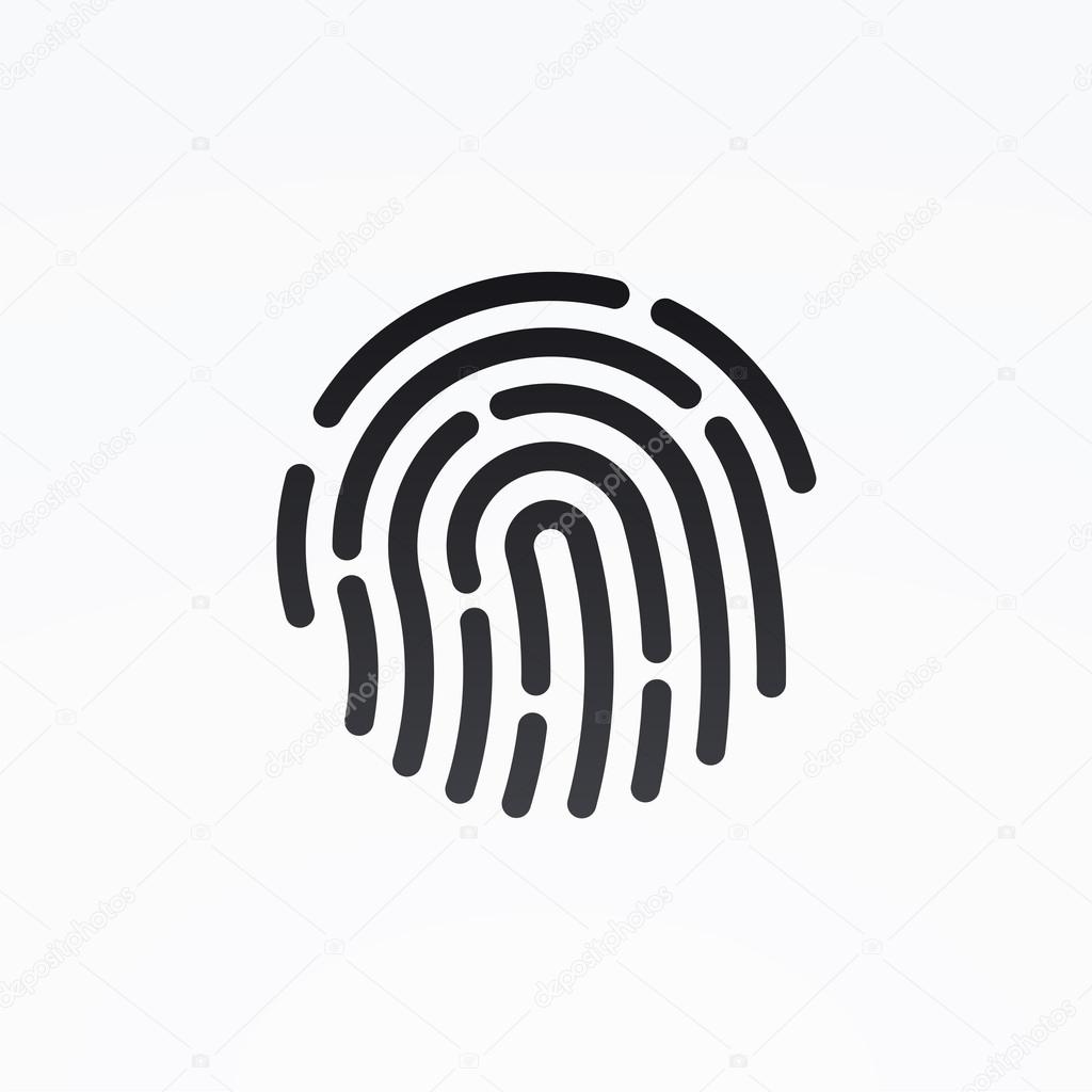 ID app icon. Fingerprint vector illustration