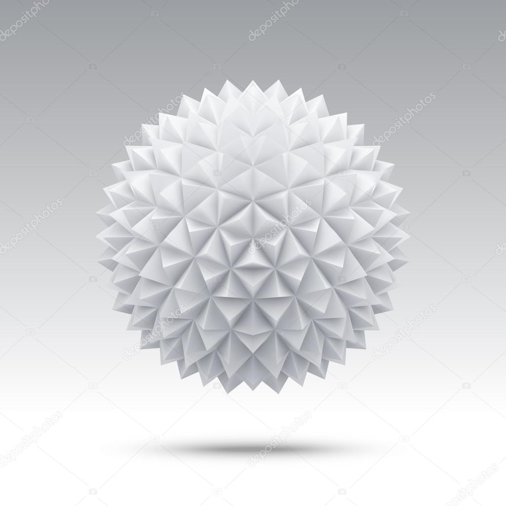 Abstract vector sphere with triangular faces