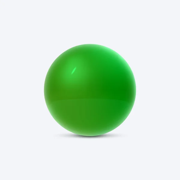 3D esfera vermelha de plástico brilhante — Vetor de Stock