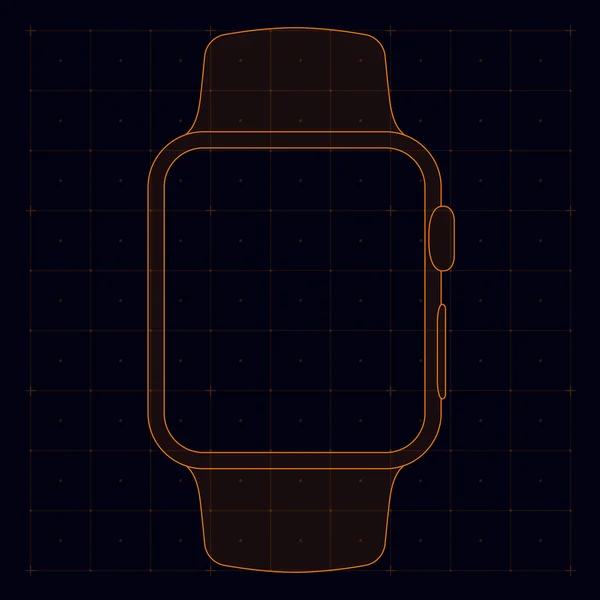 Uhr-Vektorvorlage für Prototyping — Stockvektor