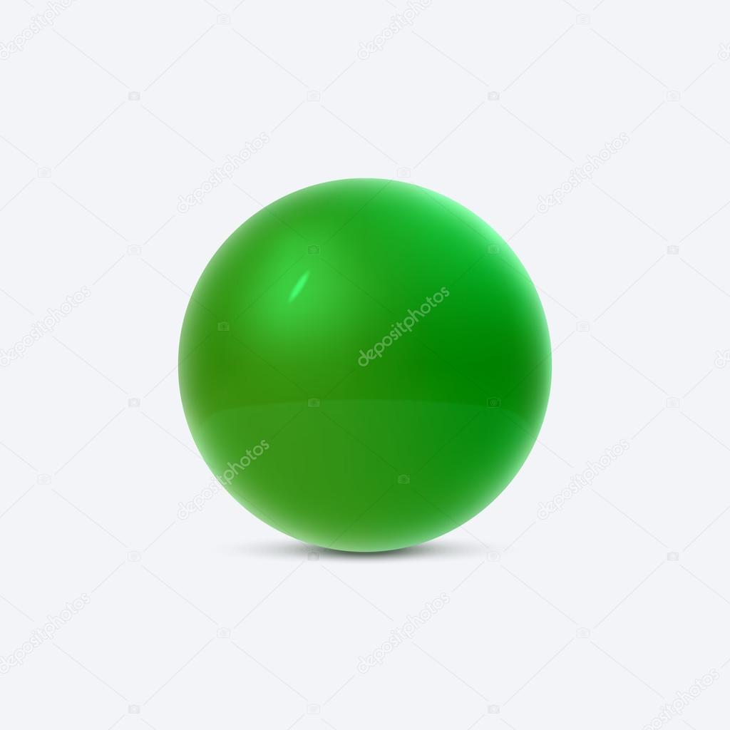 3D glossy plastic red sphere