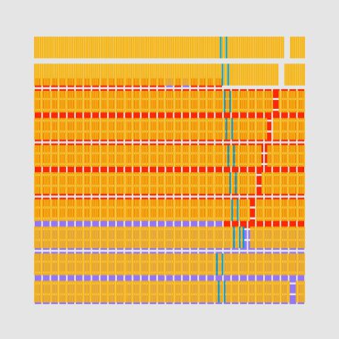 Renkli şekilli soyut Veri Akımı Deseni, Tekrarlayan Renk Blokları ile Geometrik Izgara