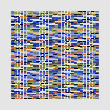Renkli şekilli soyut Veri Akımı Deseni, Tekrarlayan Renk Blokları ile Geometrik Izgara
