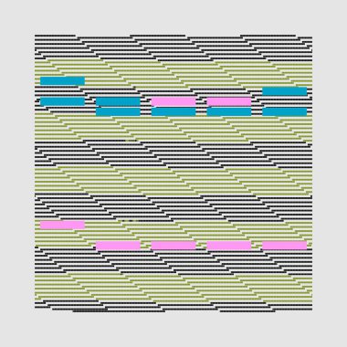 Renkli şekilli soyut Veri Akımı Deseni, Tekrarlayan Renk Blokları ile Geometrik Izgara