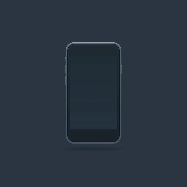 Flache schwarze Telefon Vektor Illustration — Stockvektor