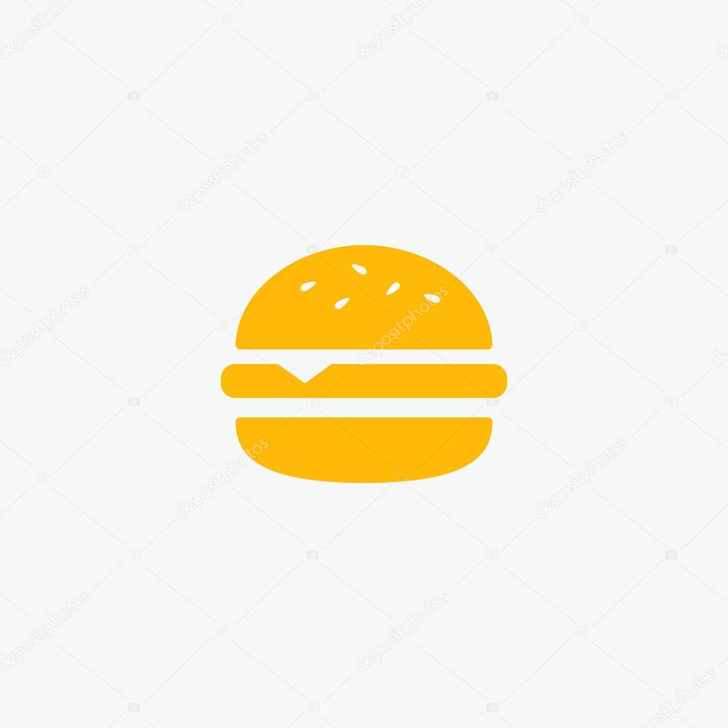 Vector Hamburger icon. Fast food sign. Burger symbol