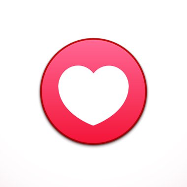 Kalp simgesi. Uygulama, düğme simgesi